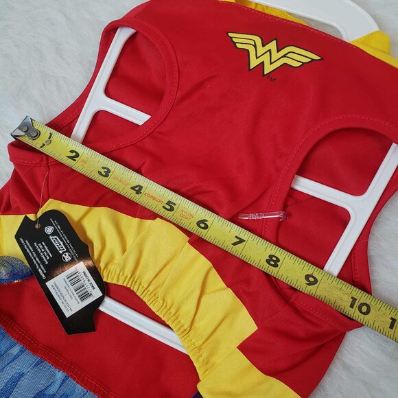 Justice Leage DC Large 🔴 WONDER WOMAN 🔴 Pet Dog Hooded Dress Halloween Costume - Picture 12 of 15